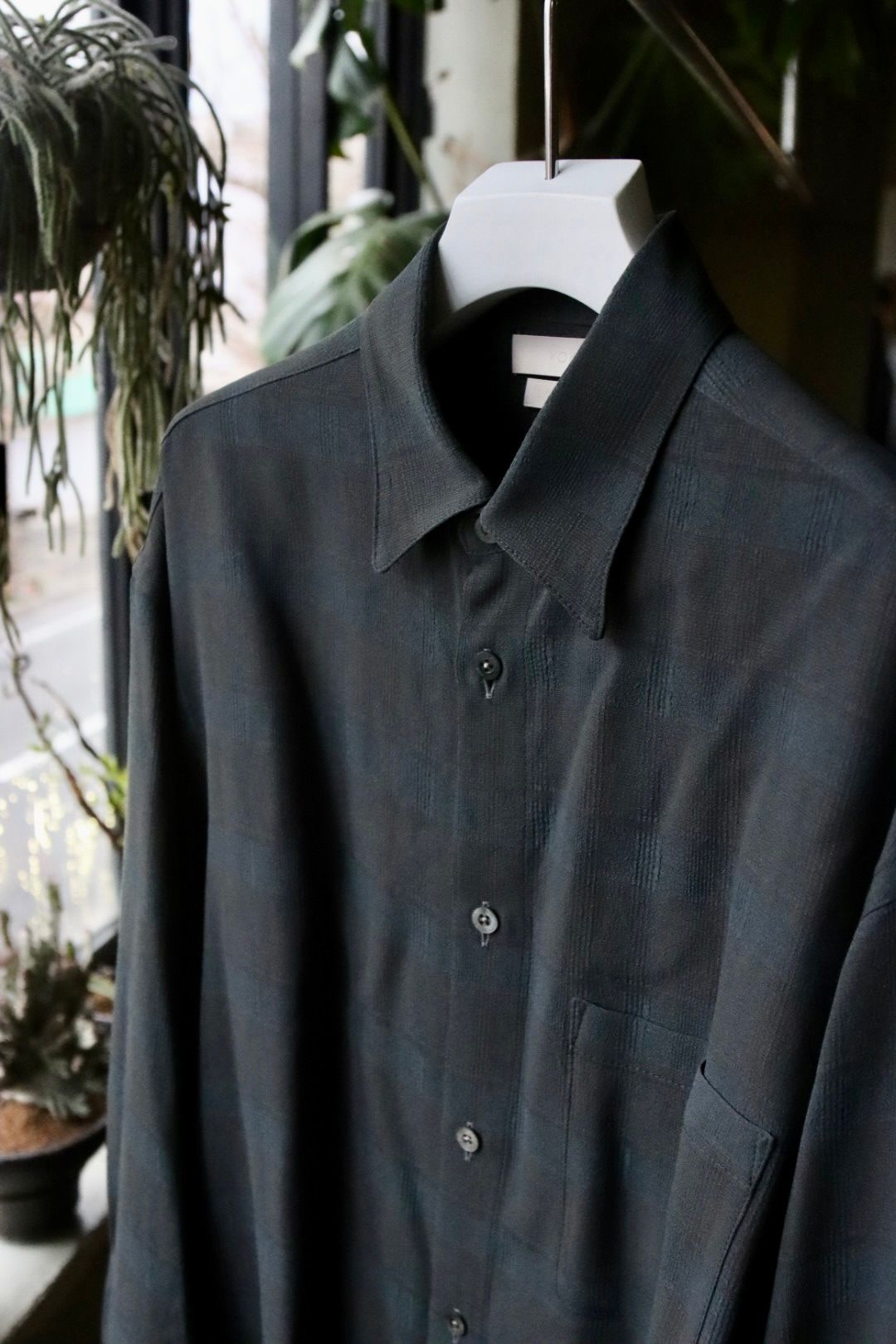 ヨーク24SS PLAID JACQUARD SHIRT(YK24SS0646SH)CHARCOAL