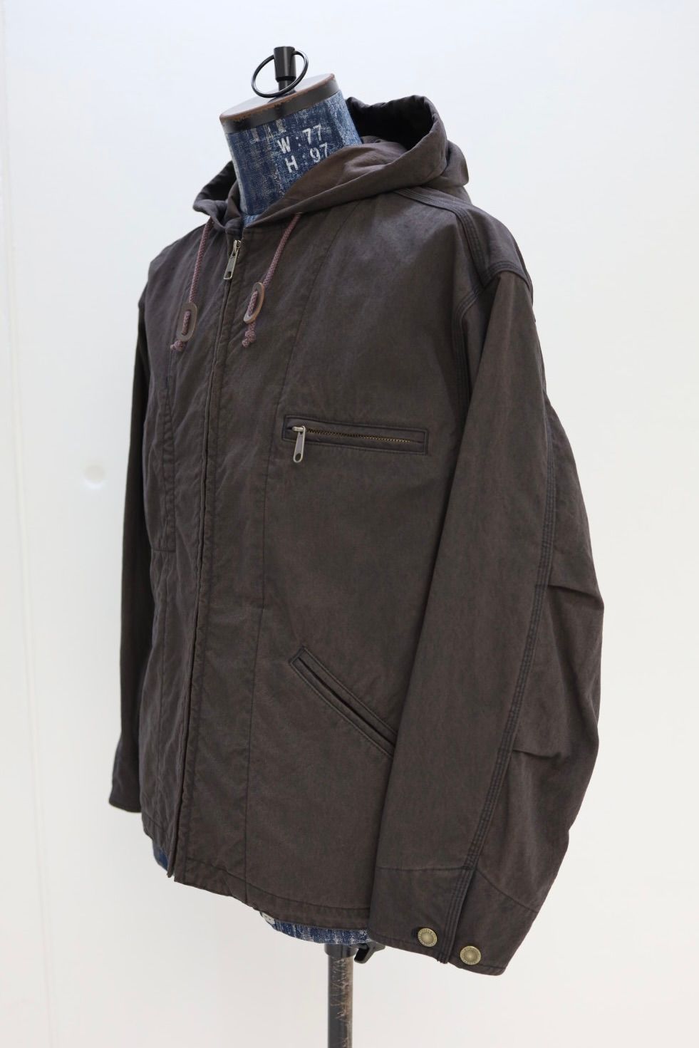 コムデギャルソンオム26SS ナイロンオックス製品染ジップアップフーディ(HQ-J003-051)BROWN☆2月6日(金)発売！