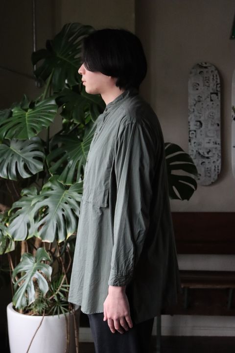 blurhms High Count Chambray Pullover Washed Shirt(BHS22S014) style. 2022.01.24.