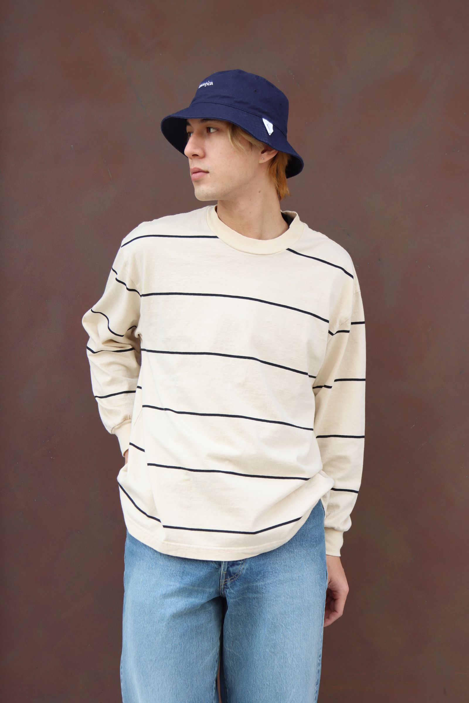 blurhms） Cotton Napping Border Super Size Tee (BHS23S037