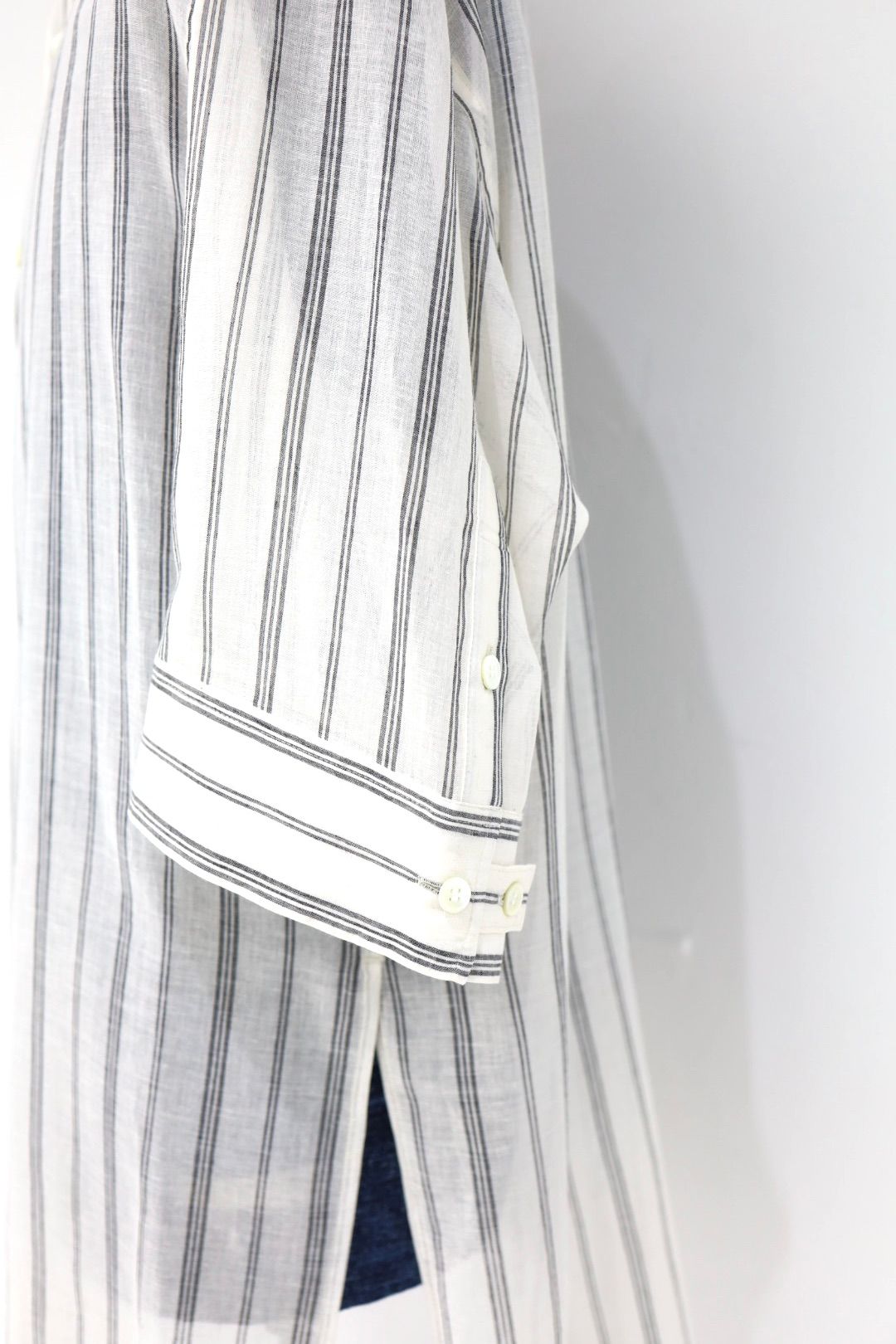 Yohji Yamamoto シアーストライプ レギュラーカラーシャツ (HK-B51-058-1)OFF WHITE☆新作発売！