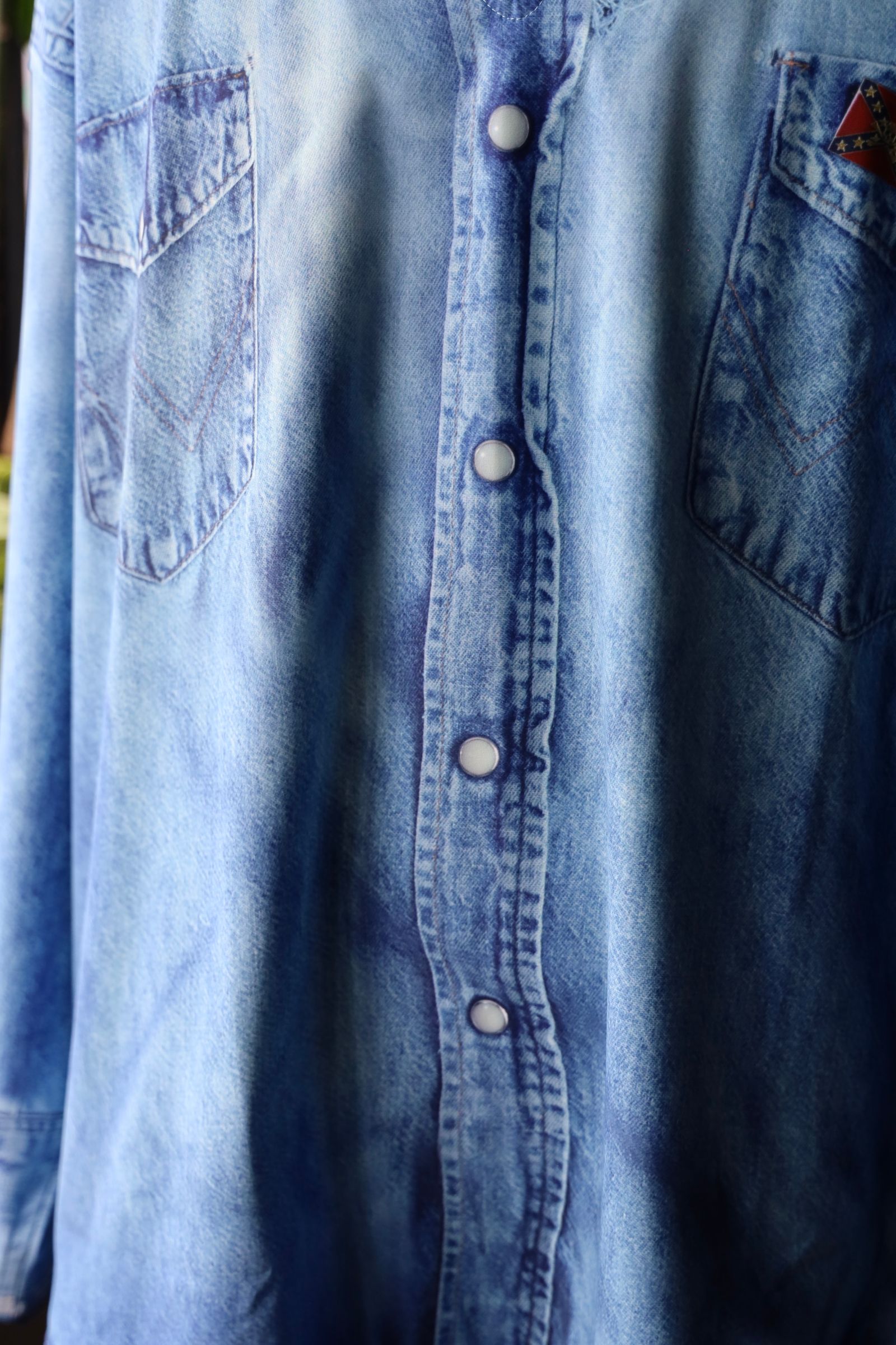トーキングアバウト ジ アブストラクション 25SS PRINT PO SHIRT(NPT-SH-001)DENIM