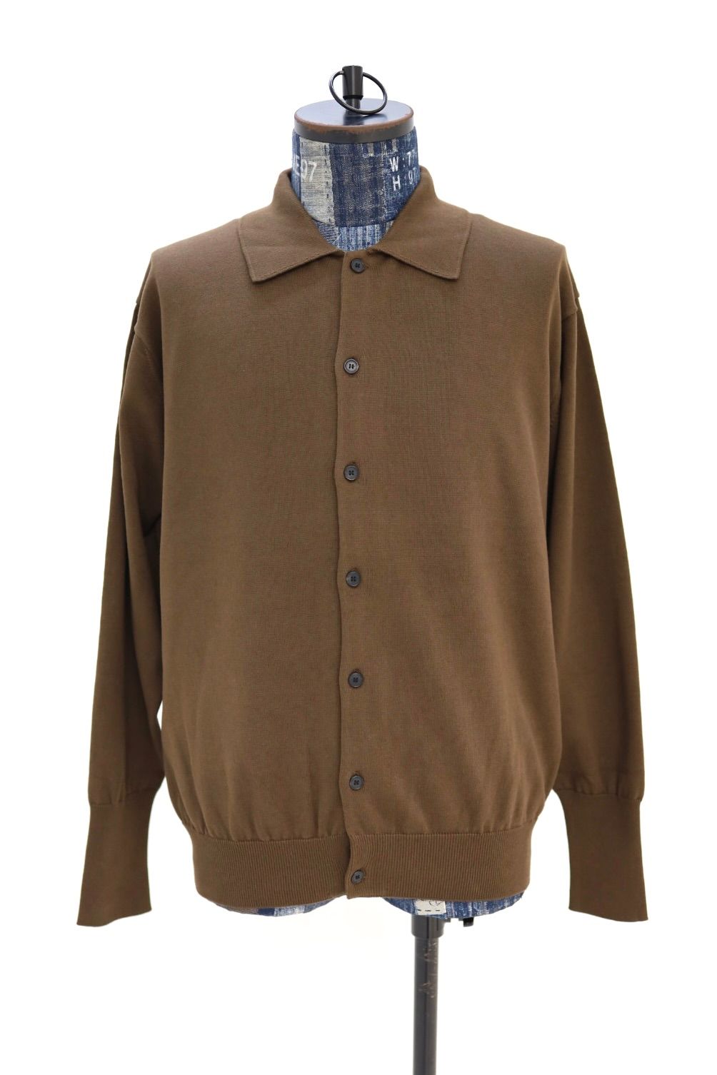 アプレッセ 2026 STYLE1 Cotton Knit Polo Collar Cardigan(26SAP-03-04)BROWN☆2月7日(土)発売！