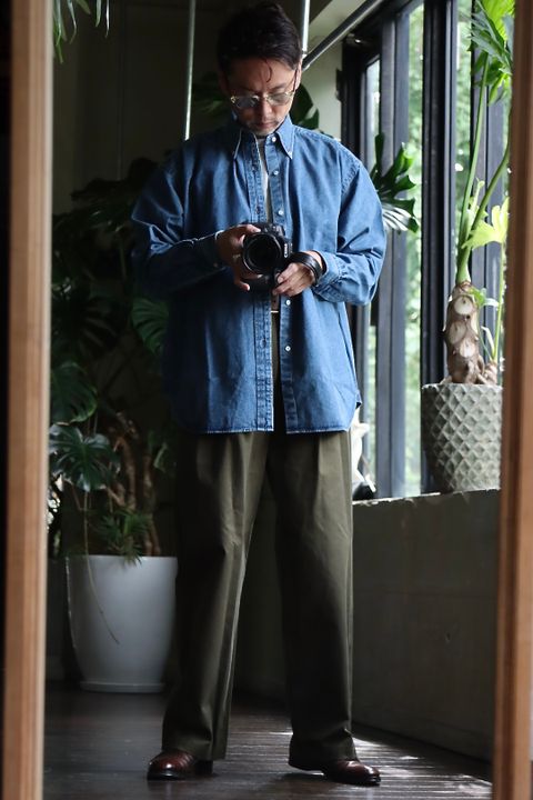 A.PRESSE 22FW BD Denim Shirtスタイル