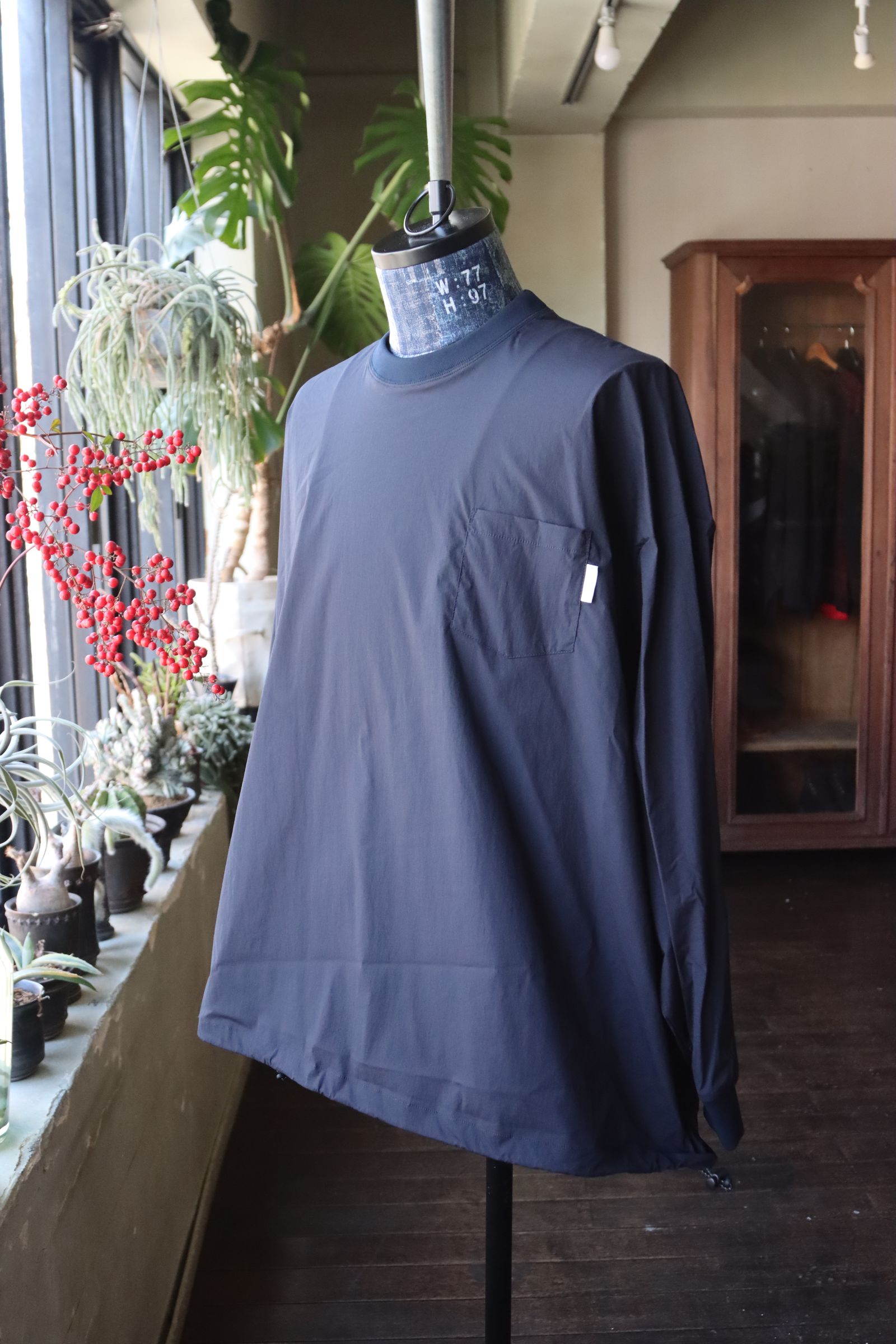 S.F.C 24SS エスエフシー BIG NYLON LS TEE(SFCSS24S04)NAVY☆2月24日(土)発売！