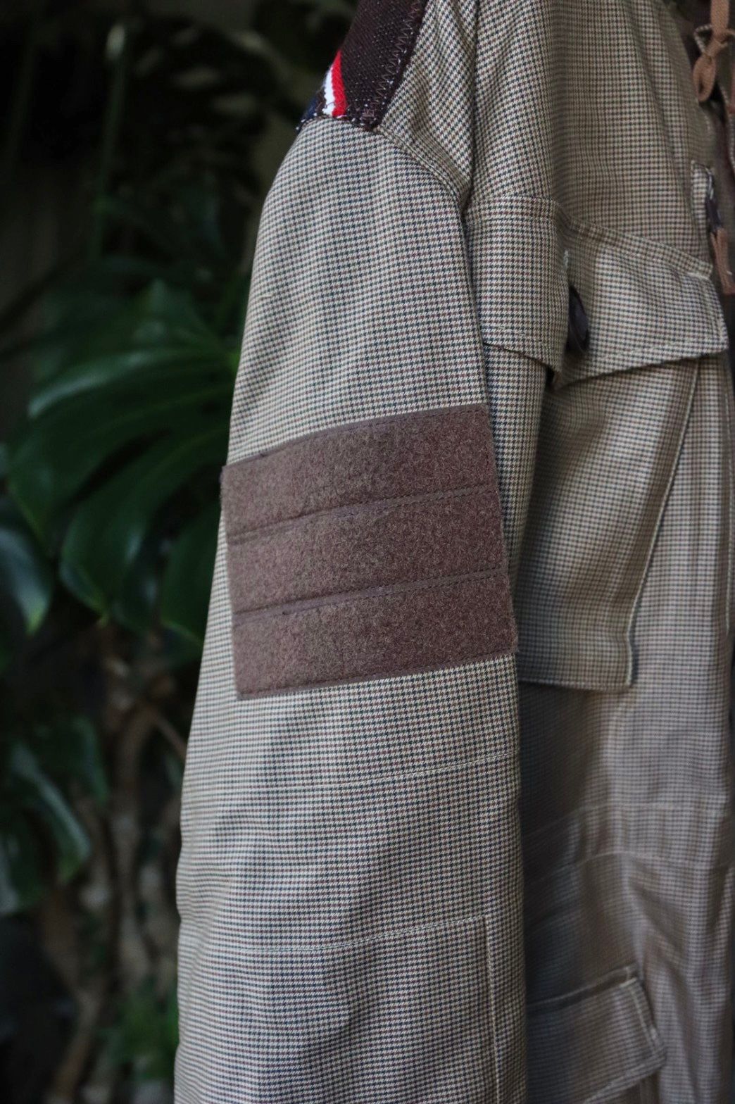 ジュンヤワタナベマン 22FW Jay Kayコラボ フーデッド ジャケット(WJ-J004-051)BEIGE/BLACK×BROWN/RED/WHITE