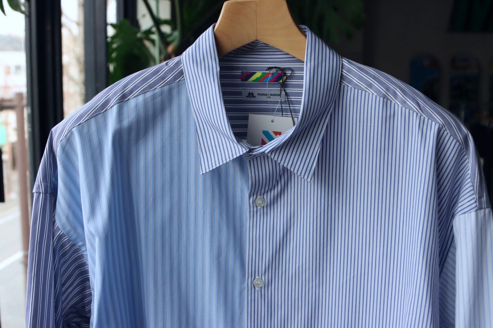イズネス23SSシャツ TOMAS MAISON for is-ness VENTILATION LONG SLEEVE SHIRT(31SSSHT02-1)CRAZY STRIPE☆3月10日発売！