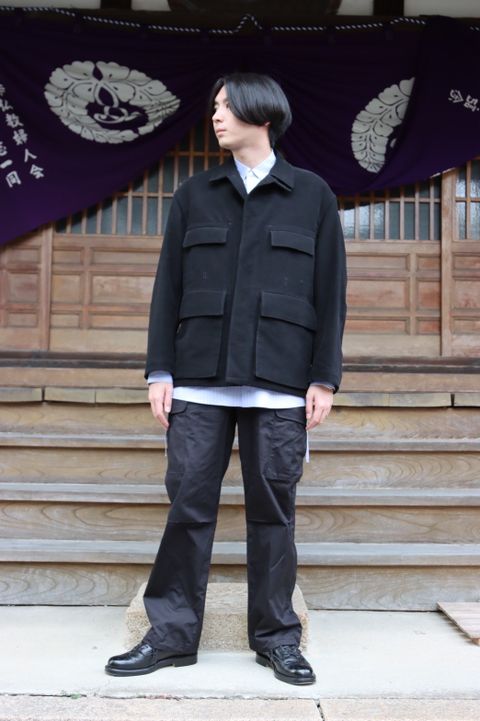 YOKE MILITARY FIELD JACKET"BLACK"style