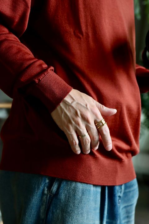 グラフペーパー22AW High Gauge High Neck Knitスタイル.2022.8.13.