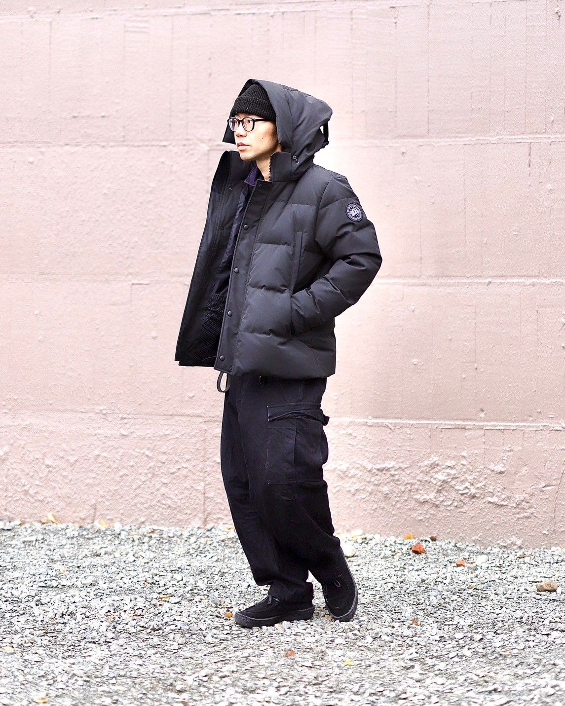 CANADA GOOSE カナダグース Wyndham Parka BLACK LABELスタイル