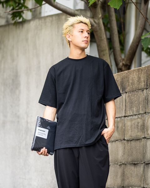 グラフペーパー パックTシャツ 2-Pack Crew Neck Tee(BLACK)☆3月14日(土)発売！