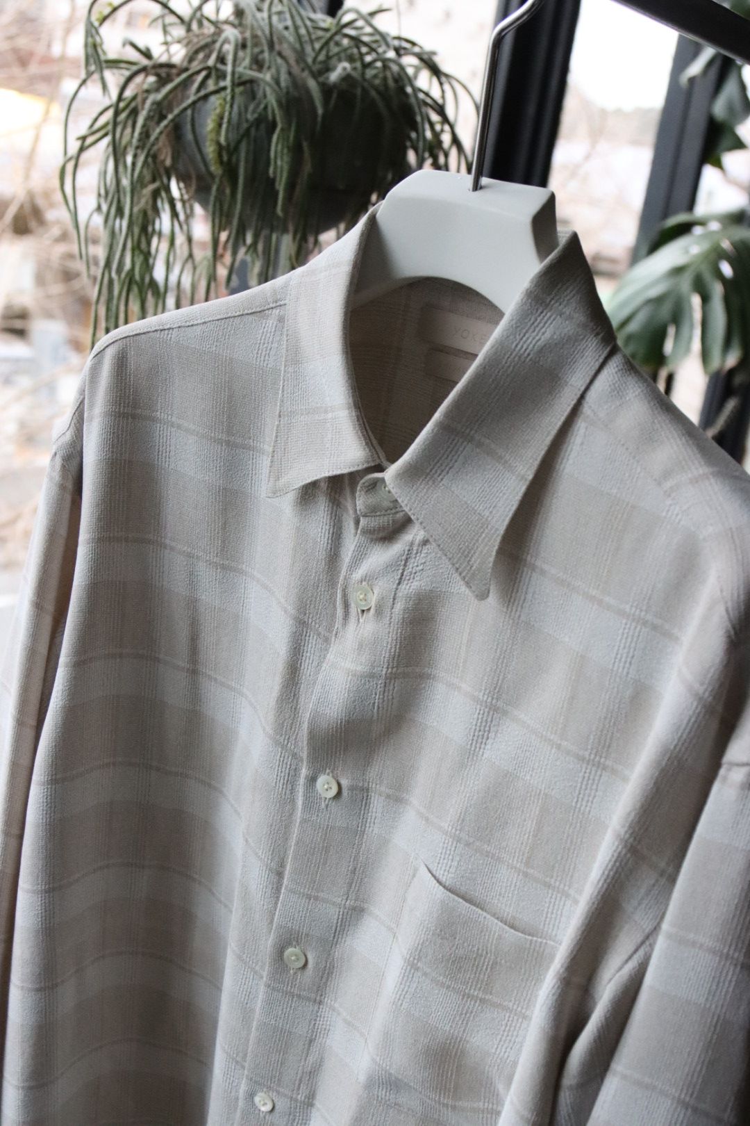 ヨーク24SS PLAID JACQUARD SHIRT(YK24SS0646SH)IVORY