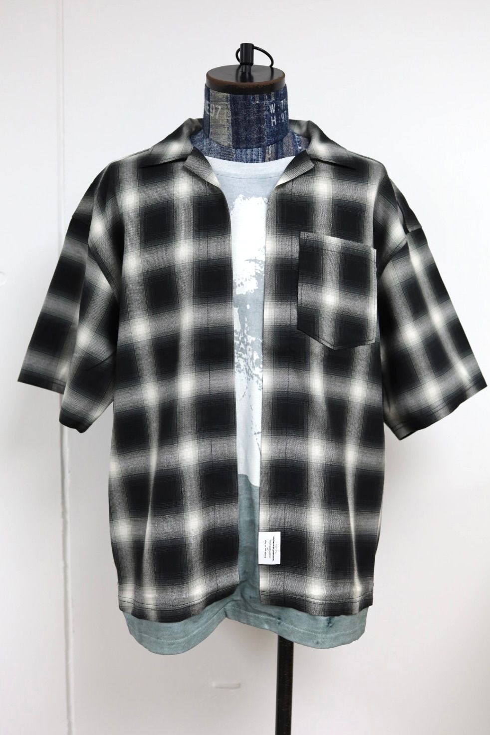 トーキングアバウト ジ アブストラクション 26SS TRANSFER LAYERED STYLE S/S SH(26SS-SH-004)BLACK☆新作発売！
