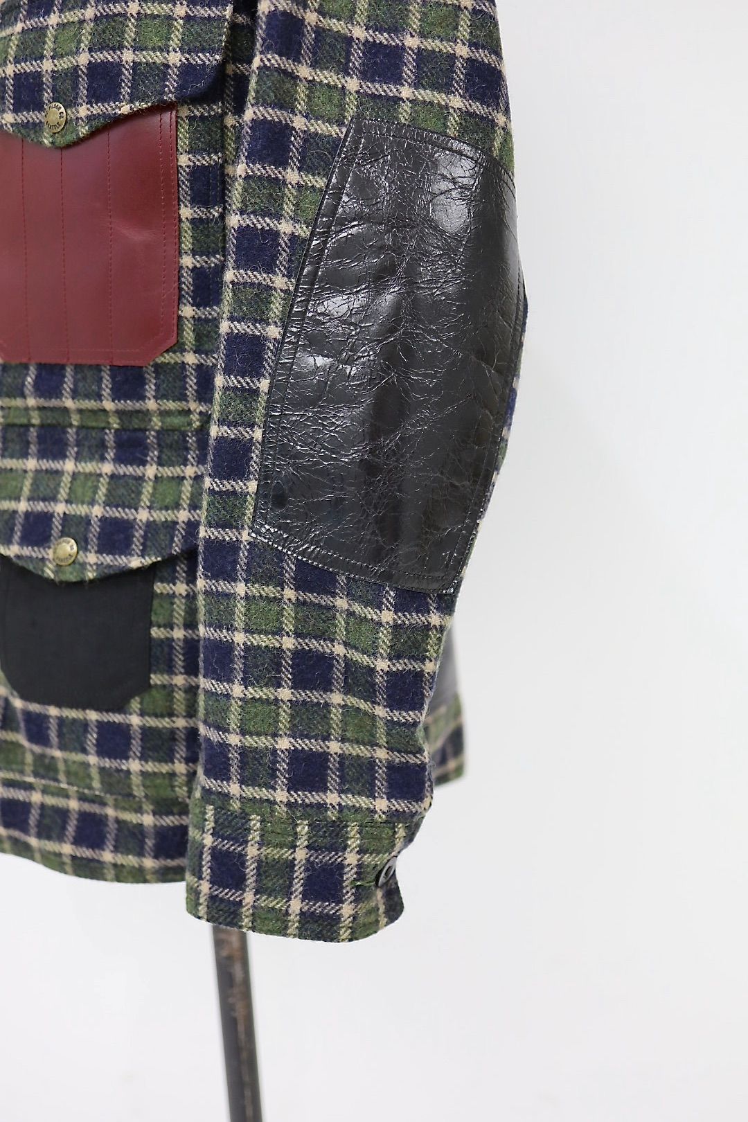 ジュンヤワタナベマン 25AW FILSON Wネーム ウールナイロンチェックレザージャケット(WP-J018-051)☆11月1日(土)発売!