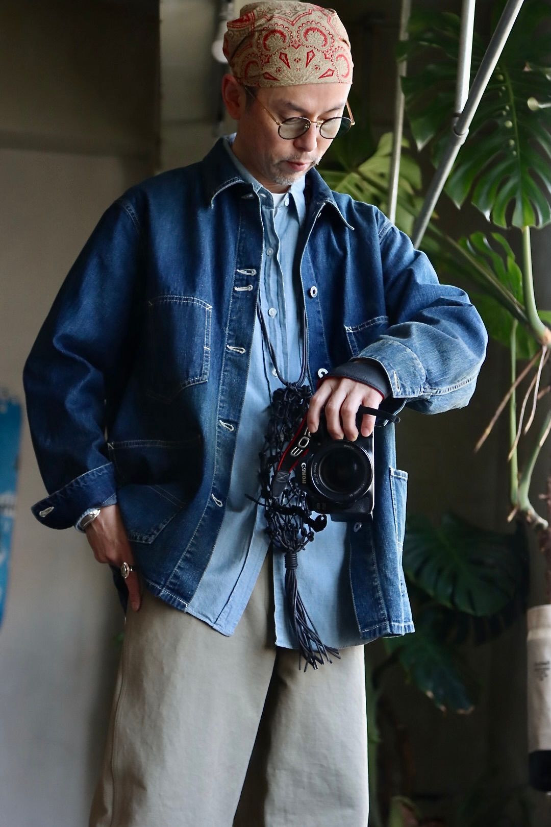 アプレッセ23SSデニムシャツ Washed Chambray Shirt(223SAP-02-01H)INDIGO - 1(S)