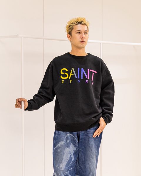 セントマイケル Tシャツ SAINT SPORT CREW NECK SWET(SM-HR1-0000-044)BLACK★9月27日(土)発売！