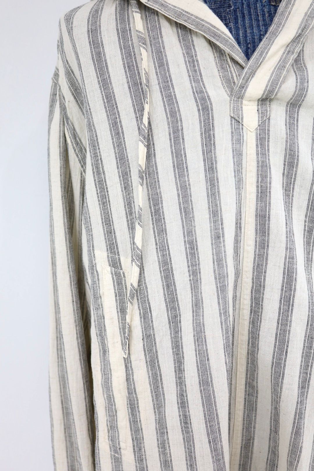ブラームス 26SS Cotton Linen Stripe Snow Parka(BHS26027STR)Stripe