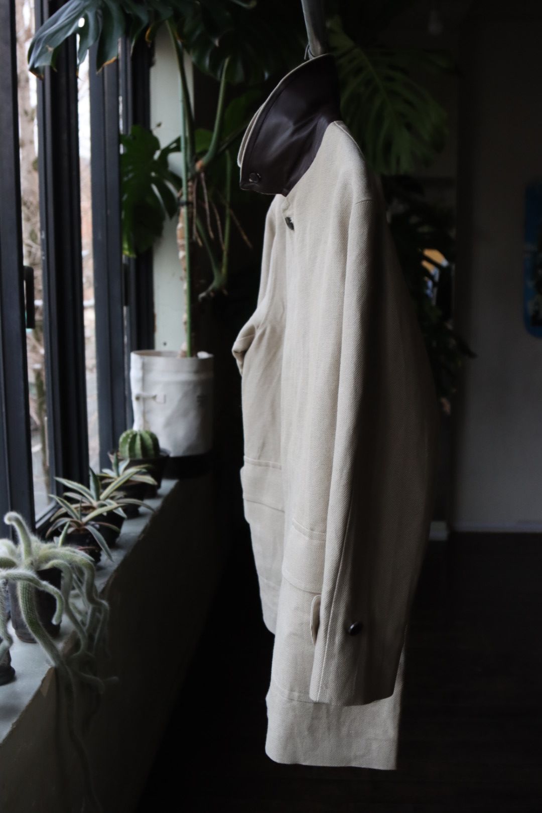アプレッセ23SSコート Linen Half Coat(23SAP-01-06H)BEIGE