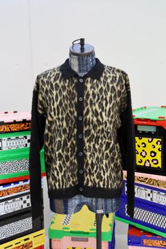 セントマイケル  LEOPARD KNIT CARDIGAN(SM-HR1-0000-073)BLACK★10月11日(土)発売！