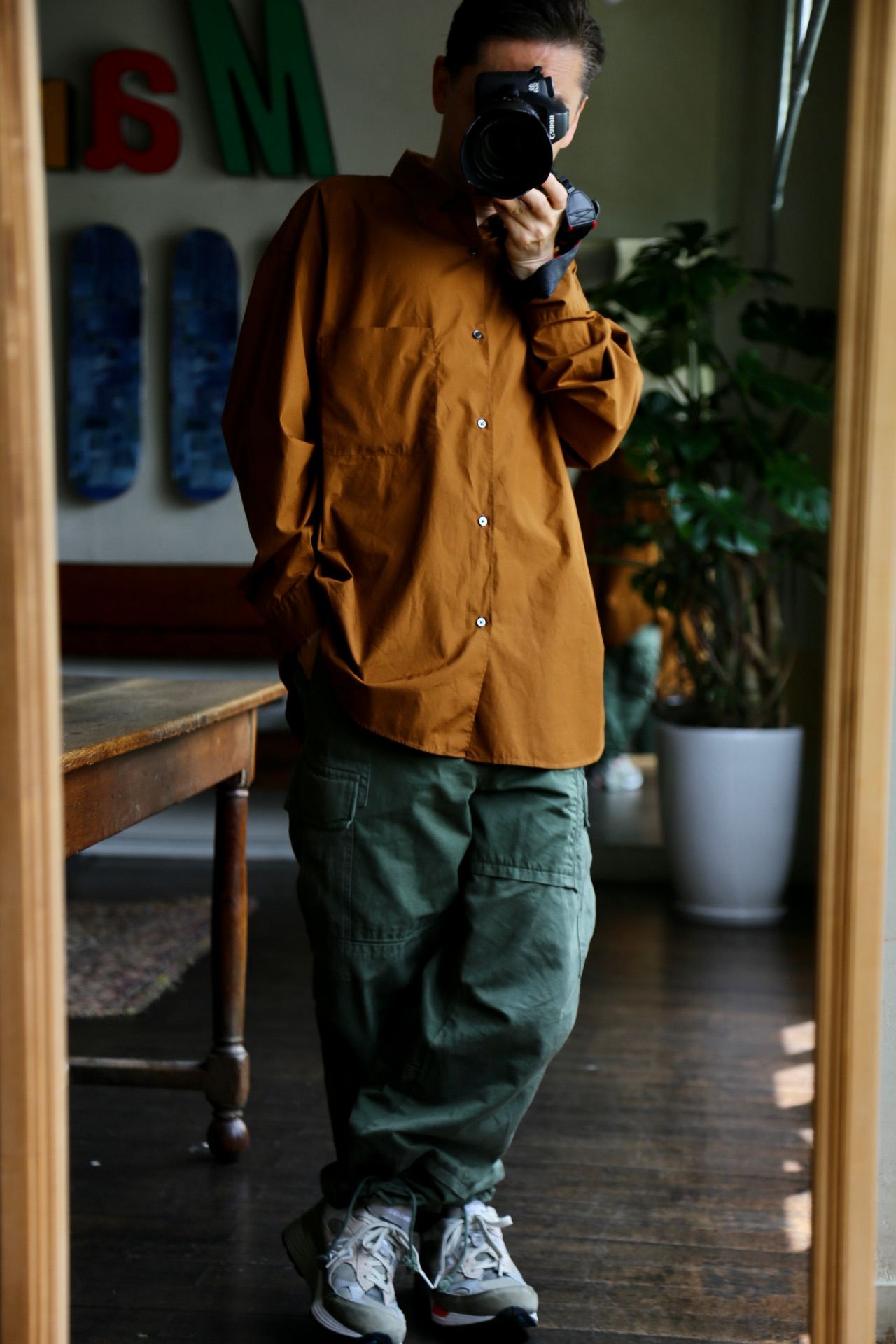 Graphpaper Broad L/S Oversized Regular Collar Shirt