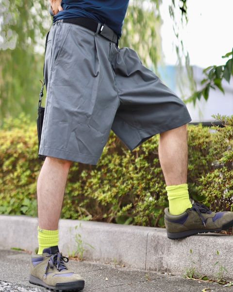 Graphpaper グラフペーパー Stretch Twill Wide Chef Shortsスタイル