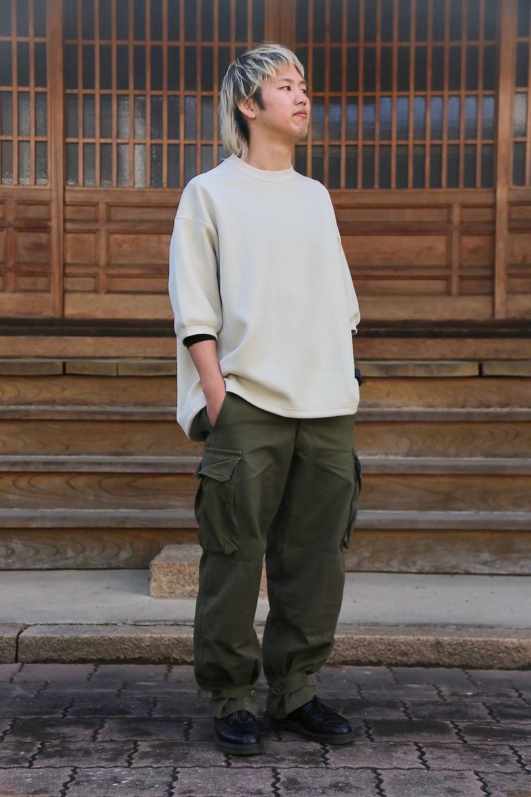 DIGAWEL DOUBLE-KNIT S/S P/O"BEIGE"スタイル2019.3.21.