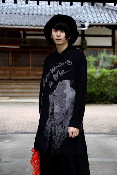 yohji yamamoto I-BSプリントシャツ(ALL you're...)スタイル.2019.7.15.