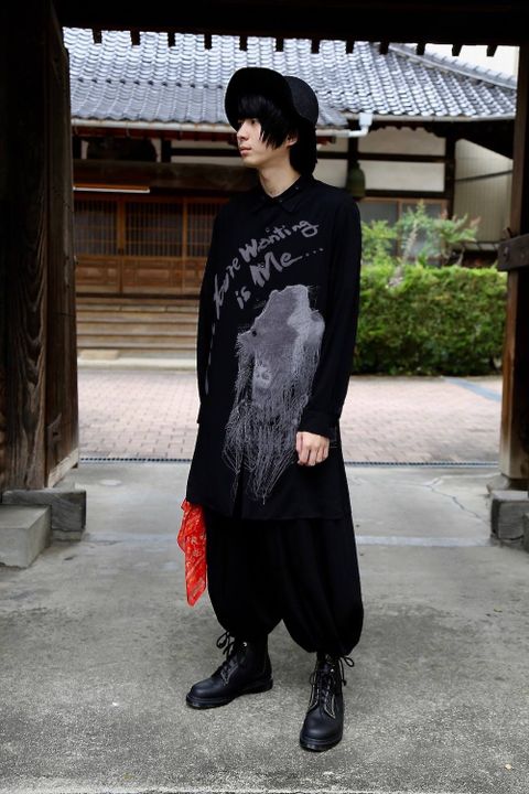 yohji yamamoto I-BSプリントシャツ(ALL you're...)スタイル.2019.7.15.