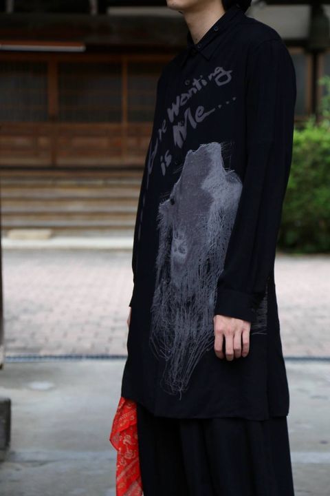 yohji yamamoto I-BSプリントシャツ(ALL you're...)スタイル.2019.7.15.