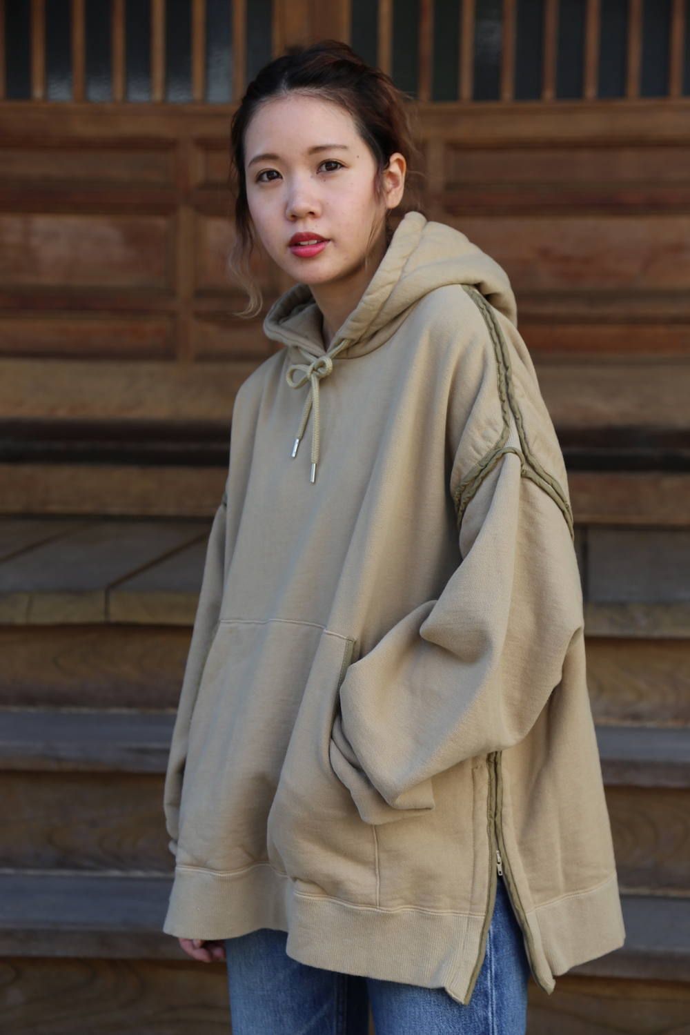 yoke 2019AW PIPING WIDE PARKA プルオーバーパーカー - トップス