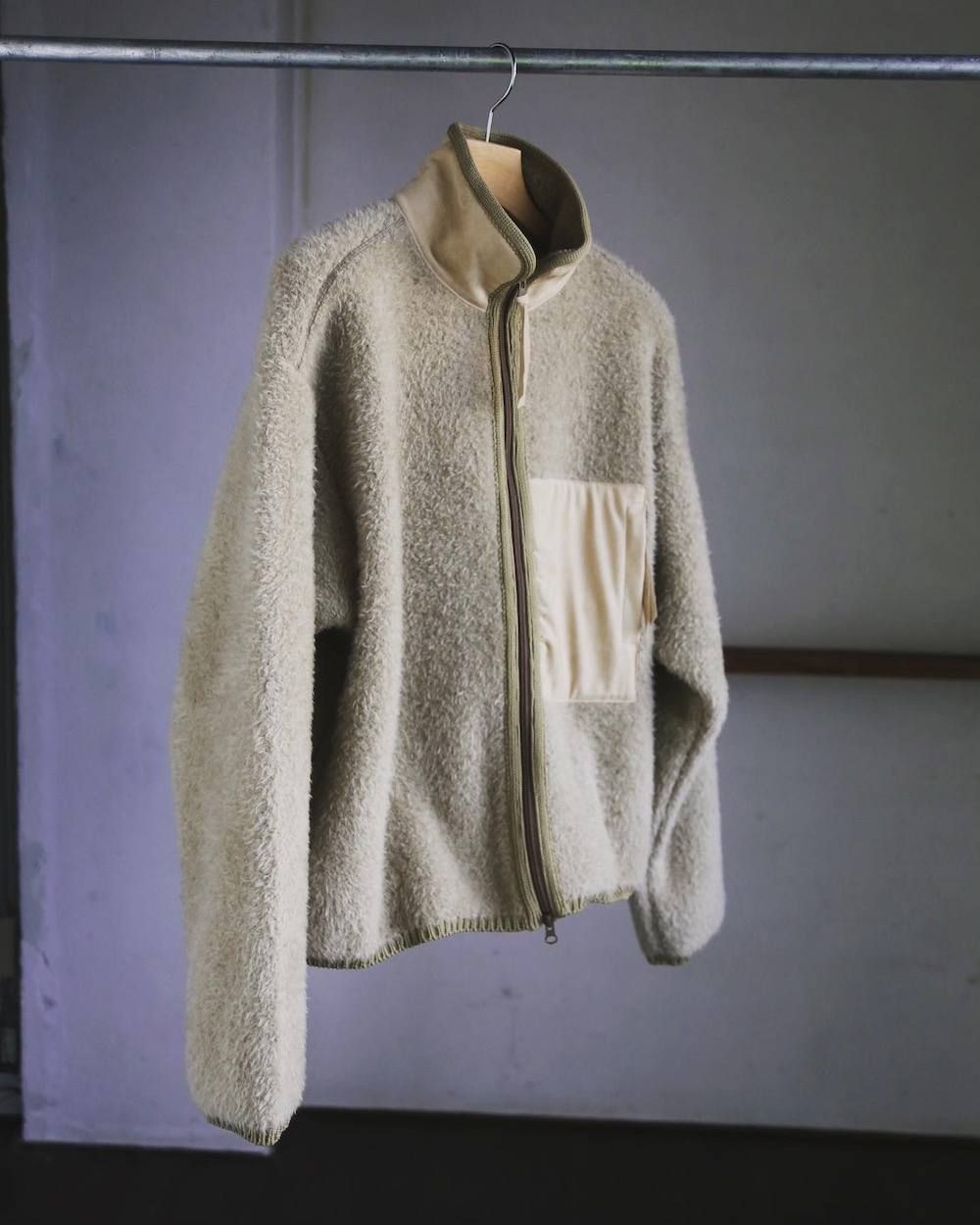 3G KNIT FLEECE BLOUSON"SAND BEIGE"(YK19AW0059B)