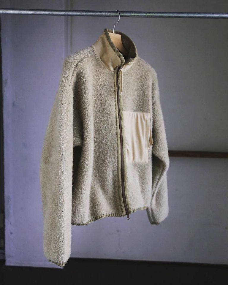 3G KNIT FLEECE BLOUSON"SAND BEIGE"(YK19AW0059B)
