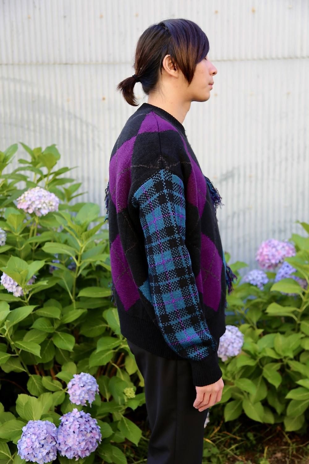 KIDILL 「Destroy Argyle Tartan Pullover Knit(KL458)