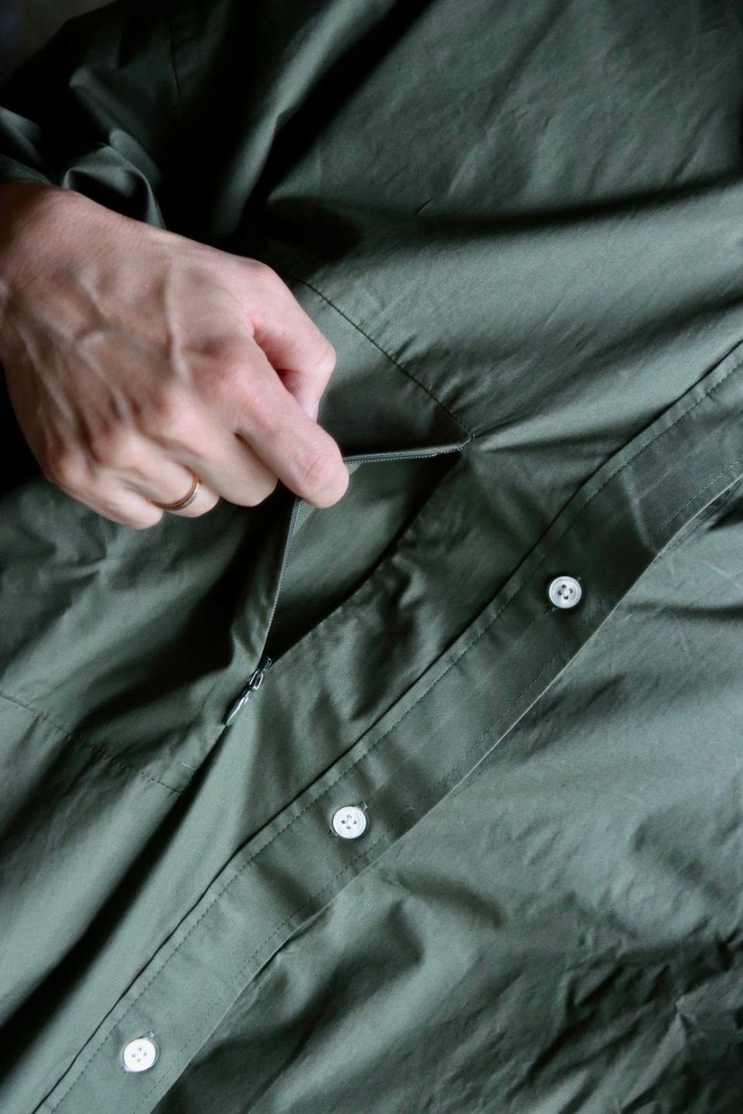 FreshService UTILITY S/S B.D SHIRT"GREEN"スタイル