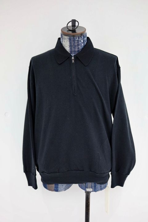 ブラームス 26SS Co/Silk Nep Harf-Zip P/O (BHS25S037S26)Black