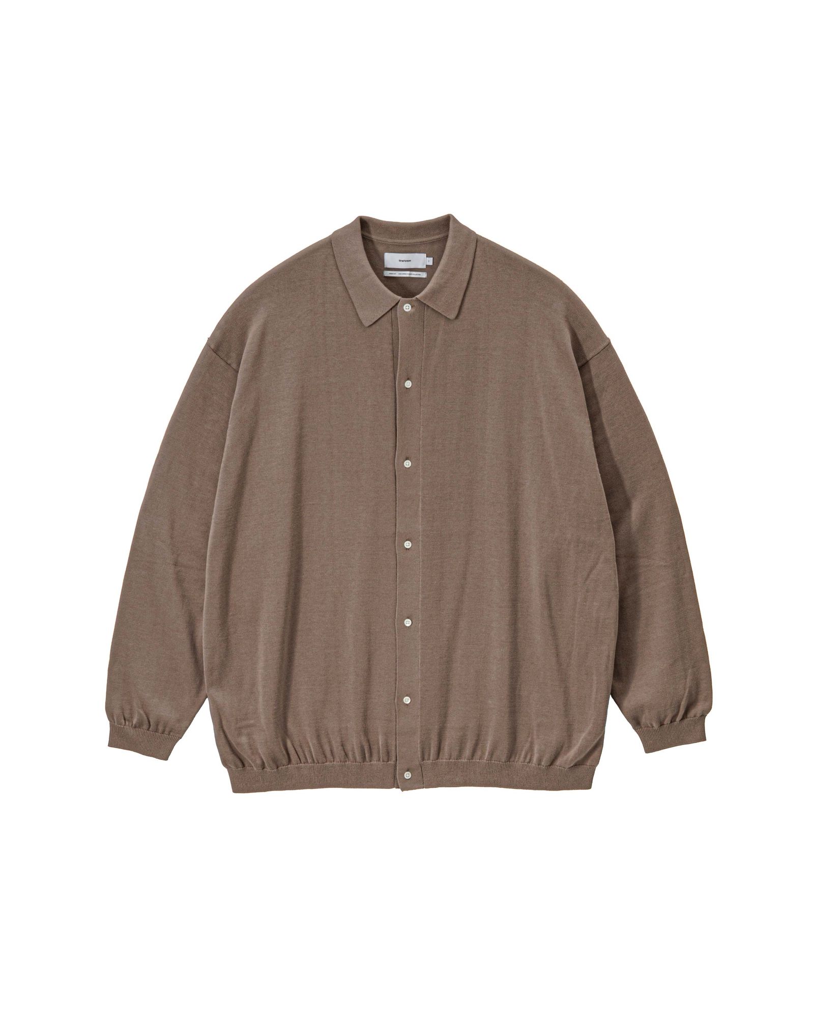 グラフペーパー26SS Suvin High Gauge Knit Oversized L/S Shirts (GU261-80263C)TAUPE☆1月17日(土)発売！