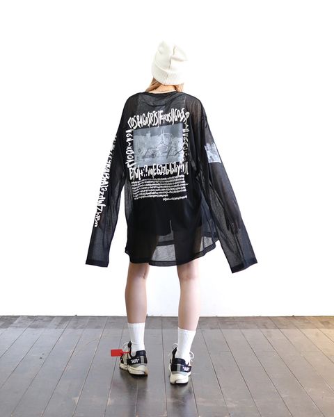 doublet 新作SEE-THROUGH PRINT LONG SLEEVE T-SHIRT style.2024.2.16