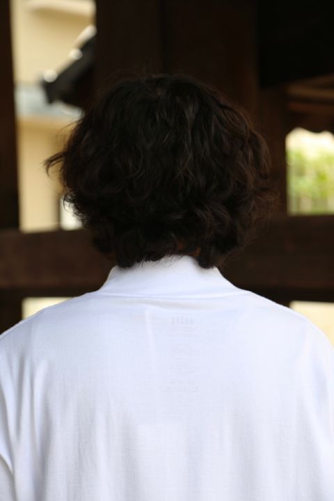Graphpaper S/S Mock Neck Tee(GU212-70056B) style. 2021.06.07.