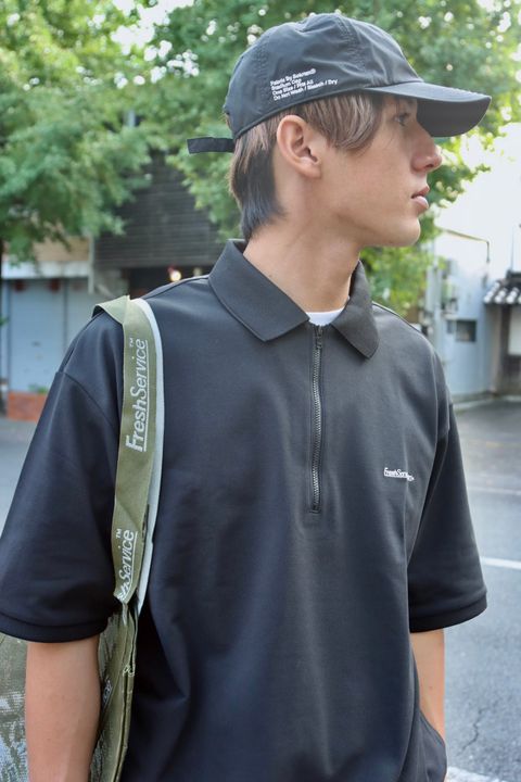 FreshServiceSport フレッシュサービススポーツ 23AW DRY PIQUE JERSEY NECK ZIP S/S POLOスタイル