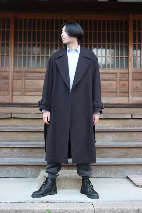 YOKE DOUBLE BREAST OVERCOAT(YK21AW0242C) style.2021.10.10