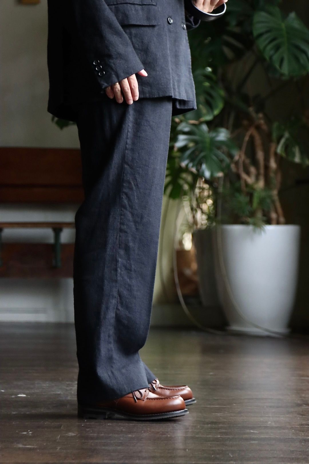 A.PRESSE - アプレッセ22FW Wide Tapered Trousers(22AAP-04-03M)NAVY ...