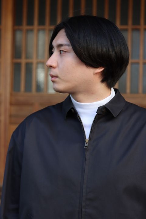 CIOTAスビンコットンギャバジンスウィングトップ"ネイビー"style.