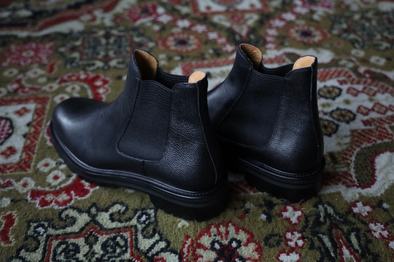 FOOTWORKSフットワークス サイドゴアブーツ Side Gore Boots in Grain Leather(F03-0001_M)BLACK☆新作発売！