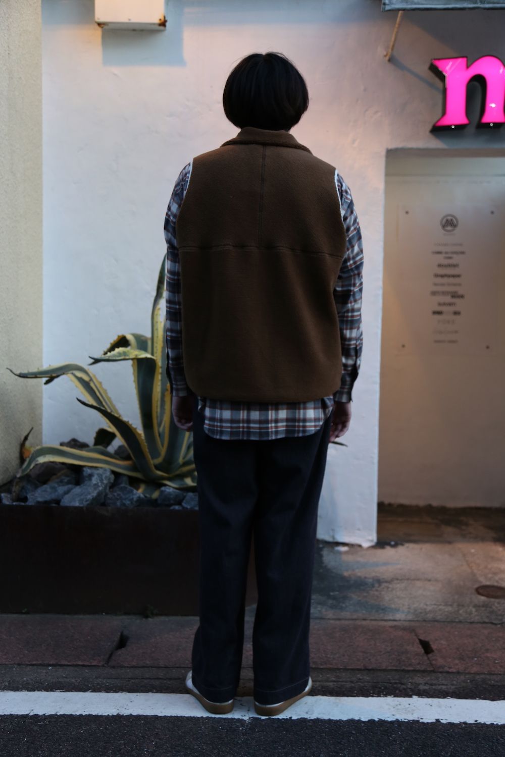 Graphpaper Wool Boa Zip-Up Vest Style.2020.10.2.