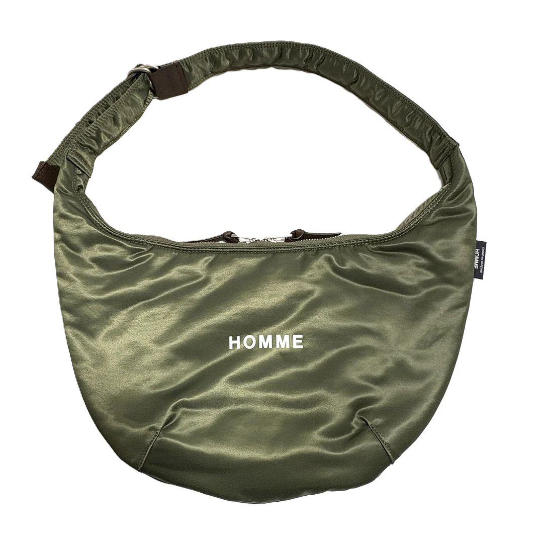 コムデギャルソンオム HOMMEロゴ限定 綿ナイロンショルダーバッグ(HP-K206-051)KHAKI☆12月13日(土)新作発売！