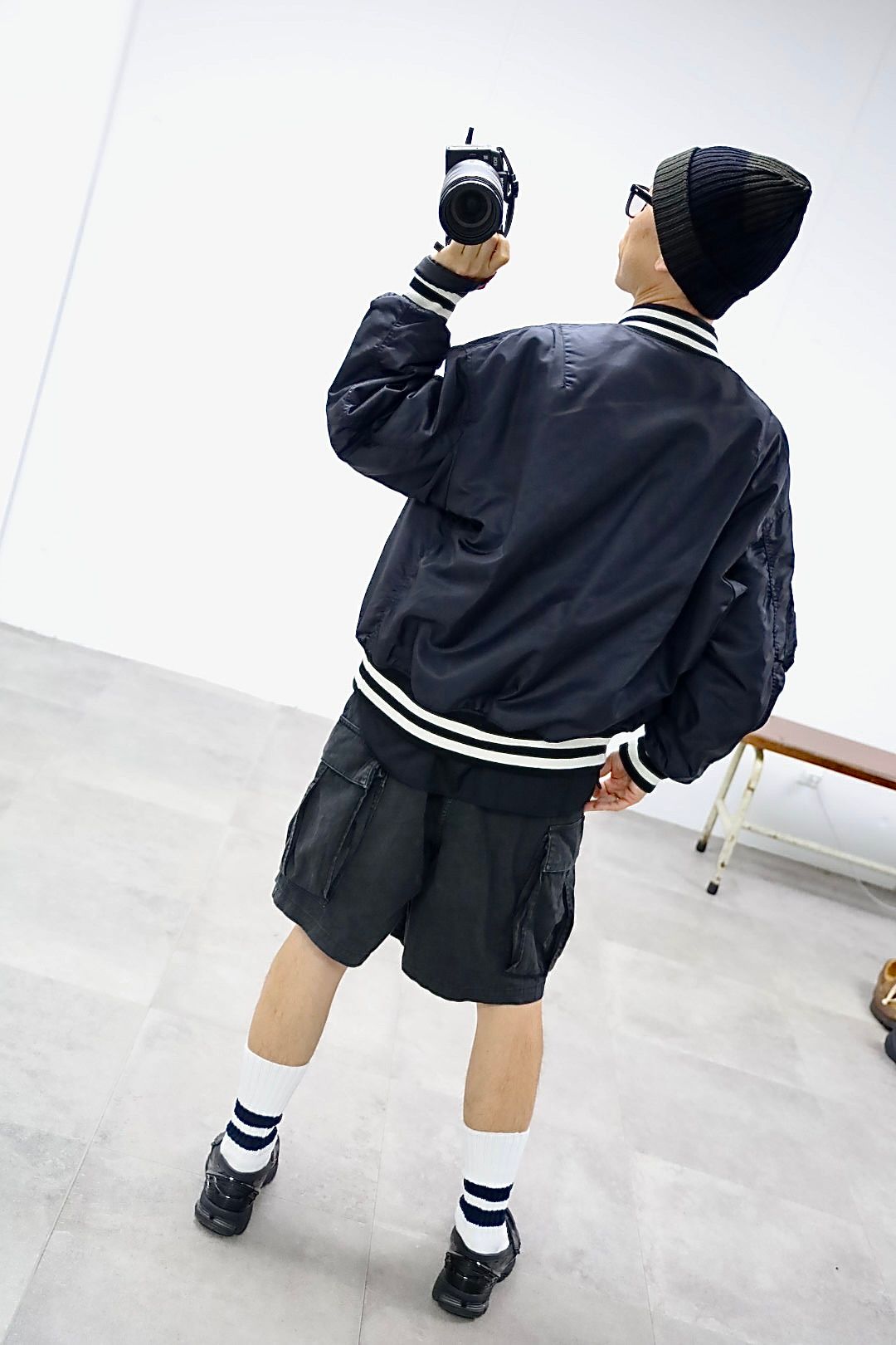 COMME des GARCONS HOMME 26FWリブライン入りナイロンツイルジャケット"BLACK"スタイル