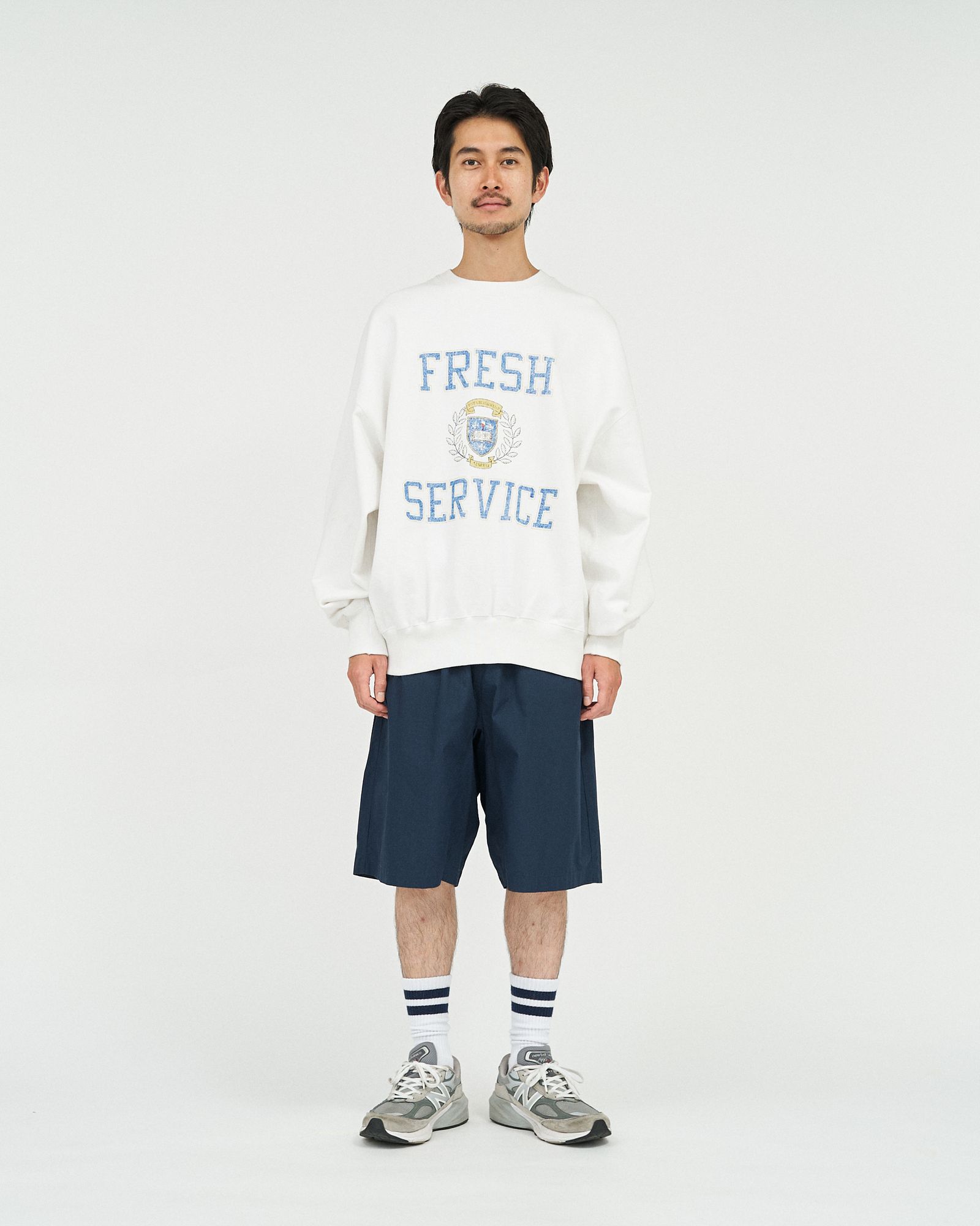 フレッシュサービス LIGHT OZ CREW NECK SWEAT "COLLEGE"(FSC253-70017)WHITE★8月16日(土)発売！