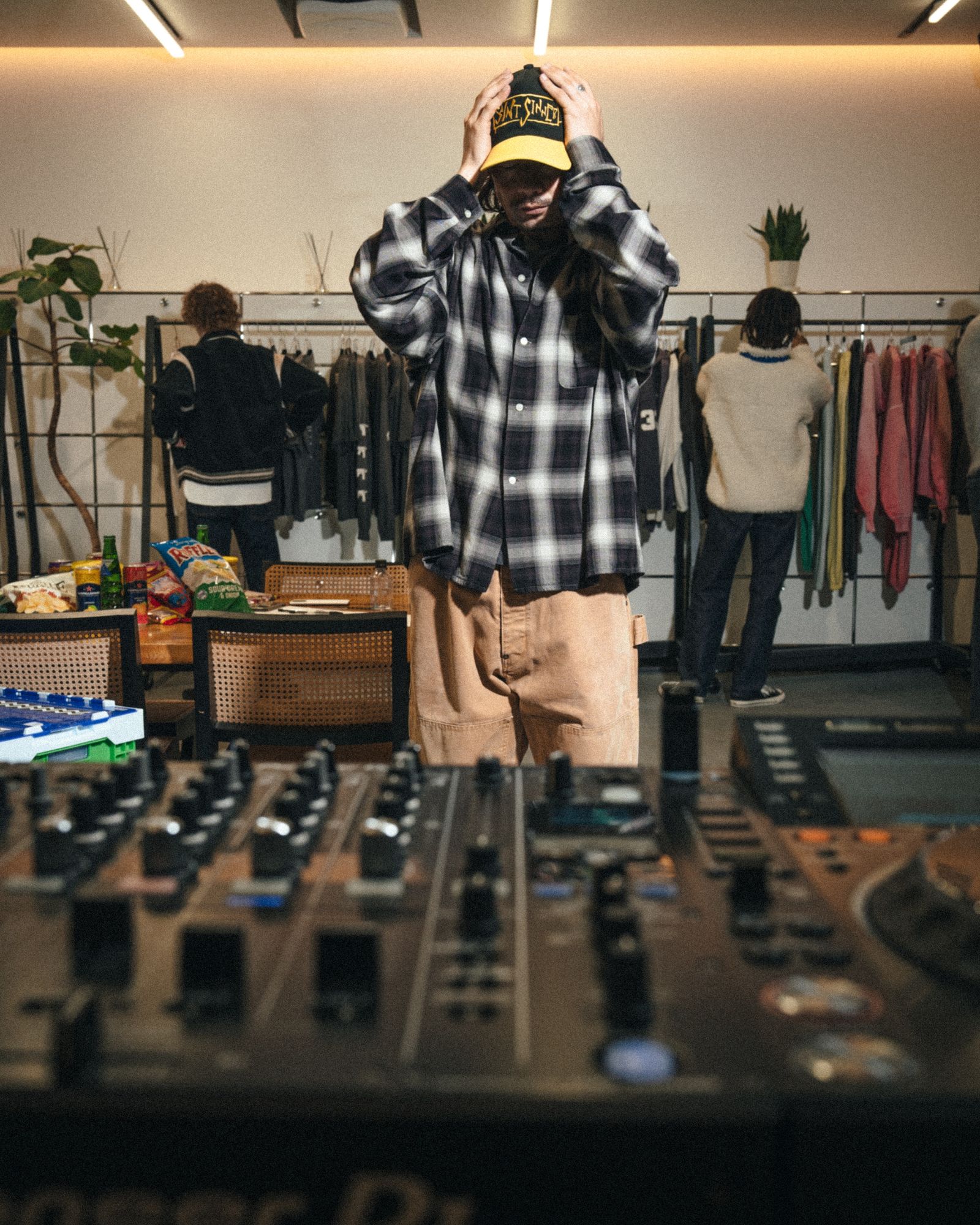 セントマイケル 26AW CHECK RAYON SHIRT(SM-MK1-0000-027)BLACK/GRAY☆10月24日(土)発売！