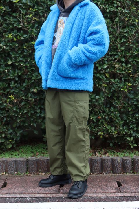 doublet HAND-PAINTED RECYCLE FUR JACKET(21AW04BL123) style.2021.12.19