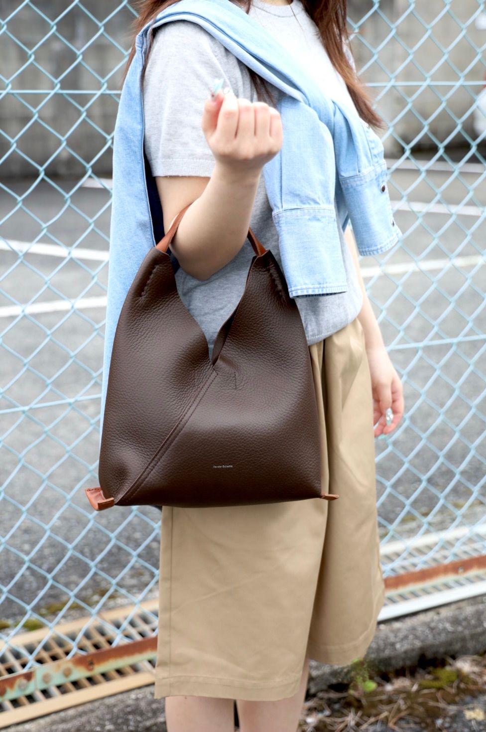 エンダースキーマ バッグ triangle bag(wt-rb-trb)dark brown